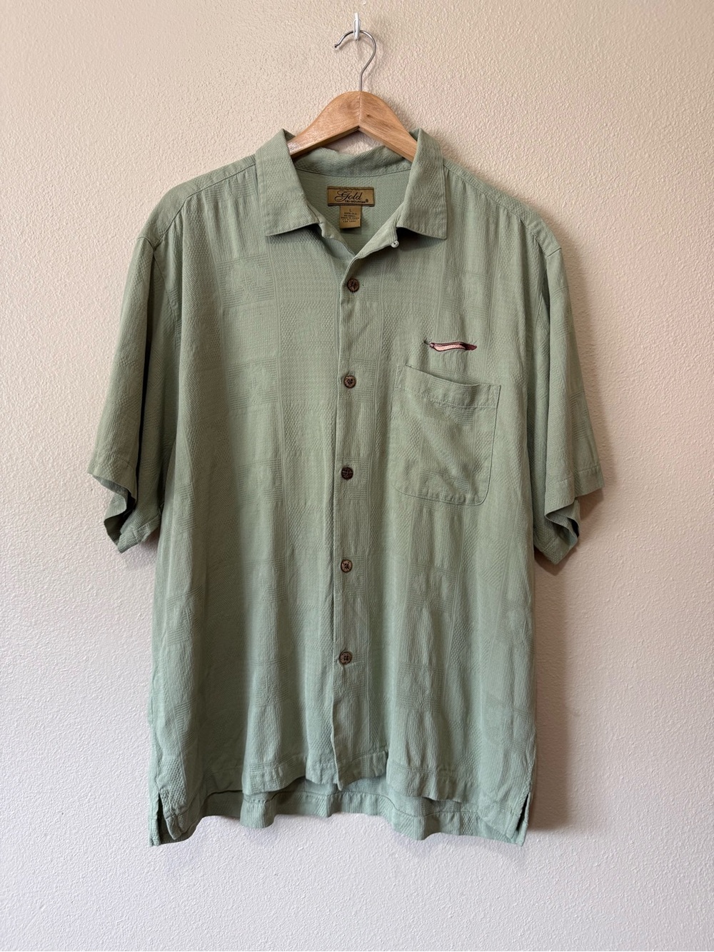 Tri-Mountain Men's Silk Button-Up Shirt